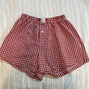 Red and White boxer shorts
